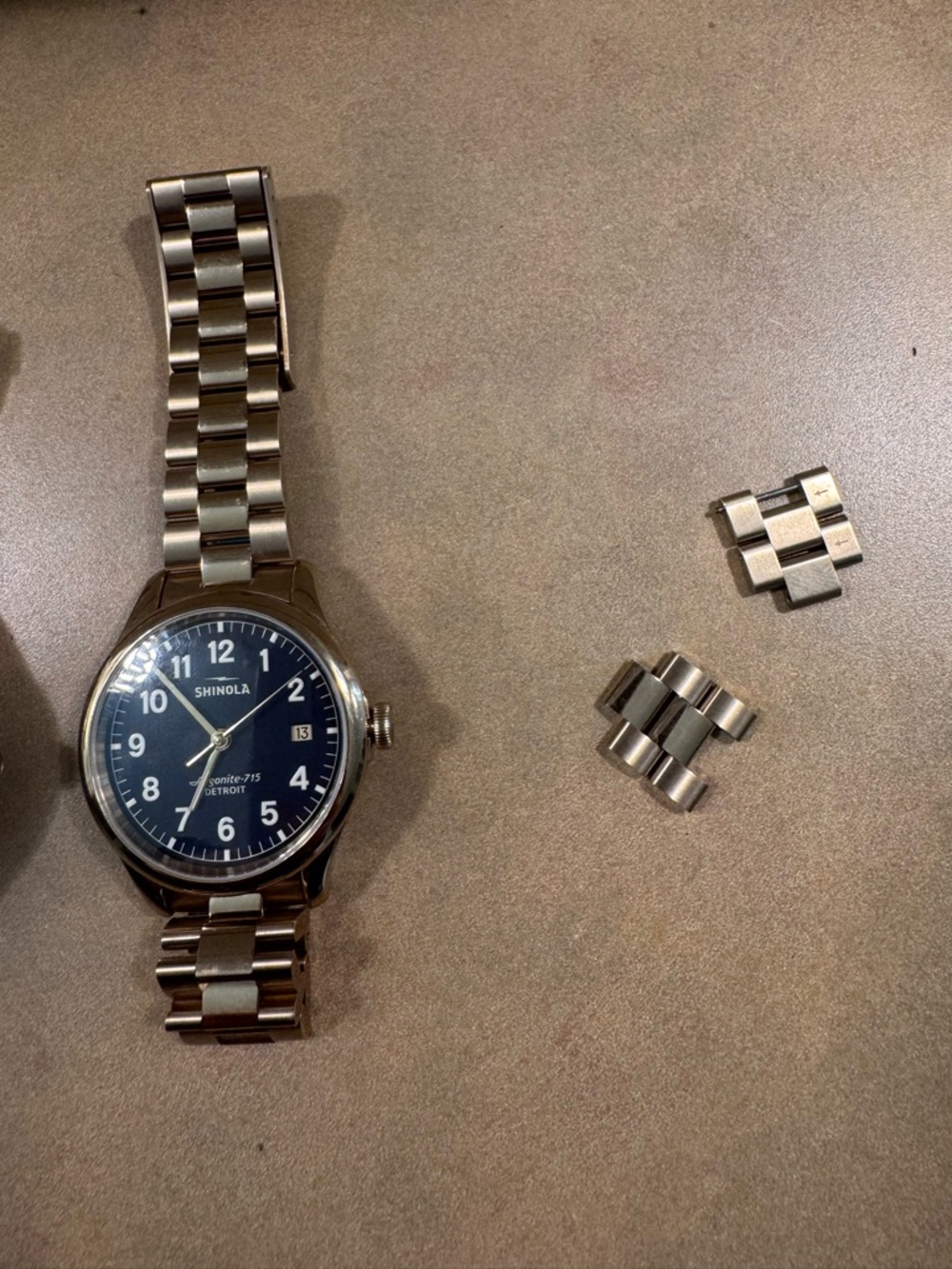 Shinola Vinton Stainless Gold Watch with Blue Dial - Picture 5 of 5